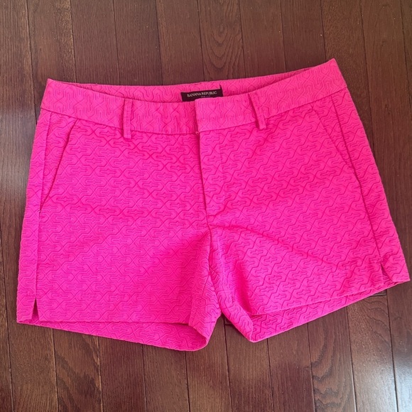 Banana Republic Pants - Banana Republic Bright Pink Textured Shorts